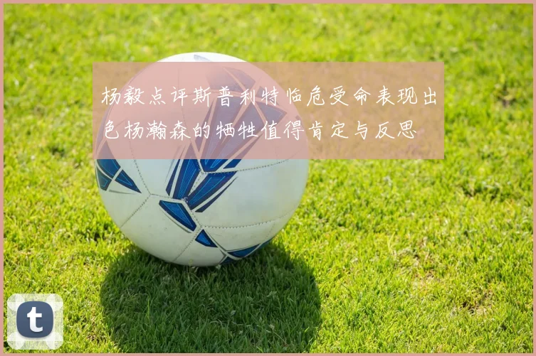 杨毅点评斯普利特临危受命表现出色杨瀚森的牺牲值得肯定与反思